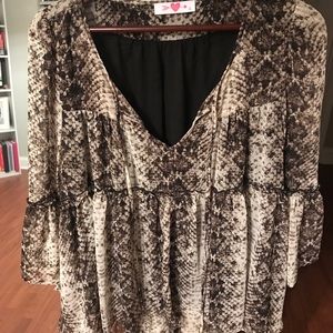 snake print top